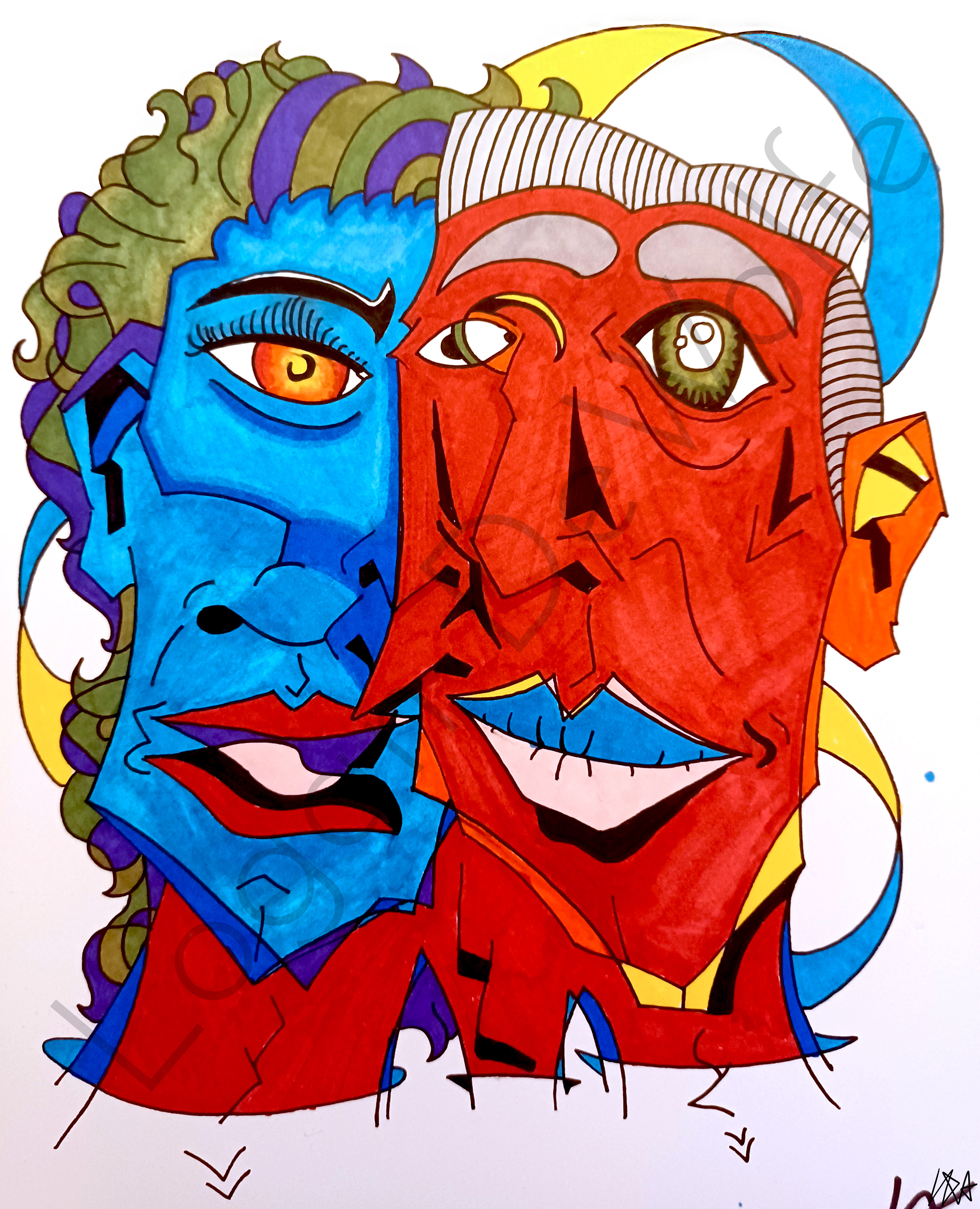 Interconnected Faces 1