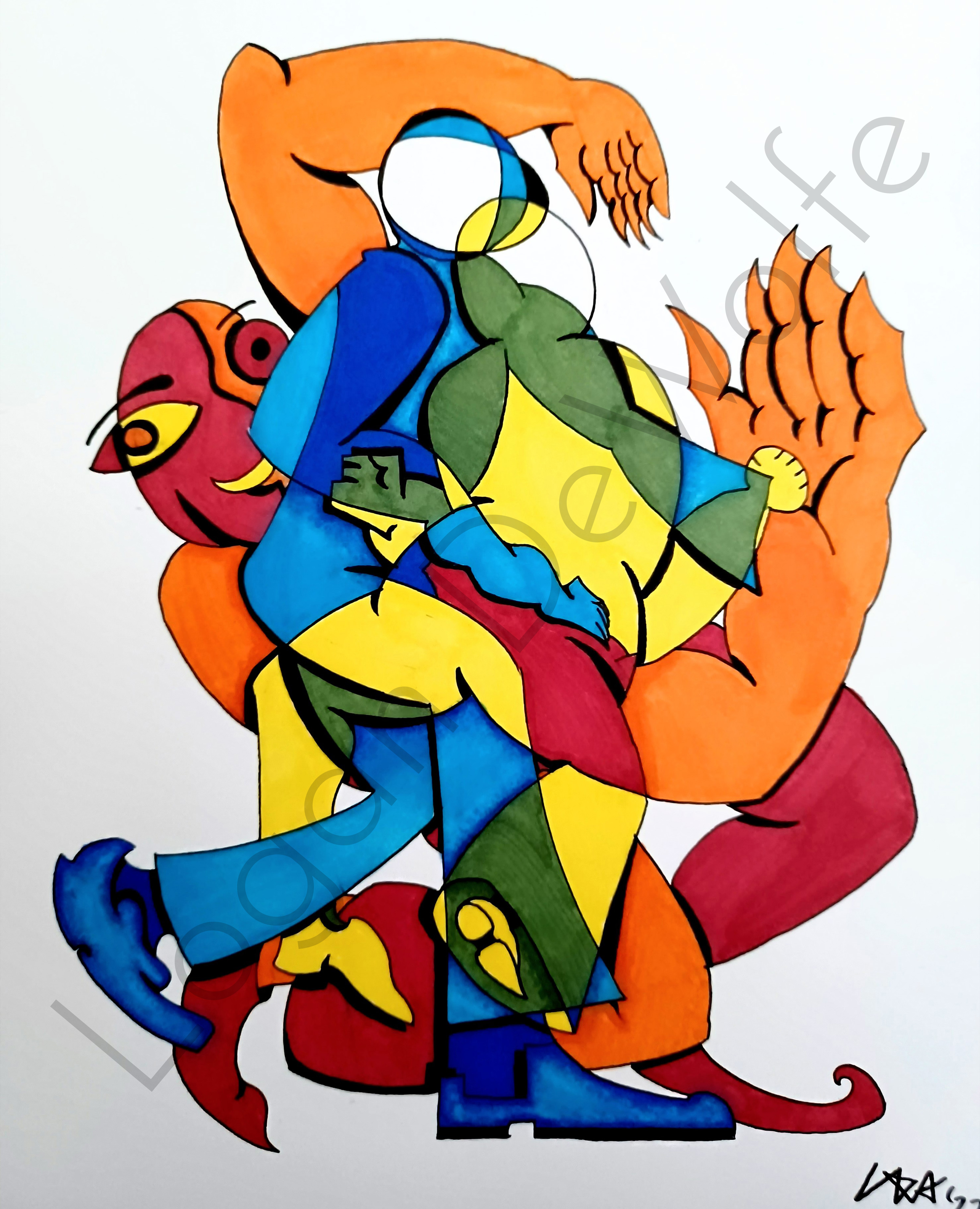 Tangential Color Dance