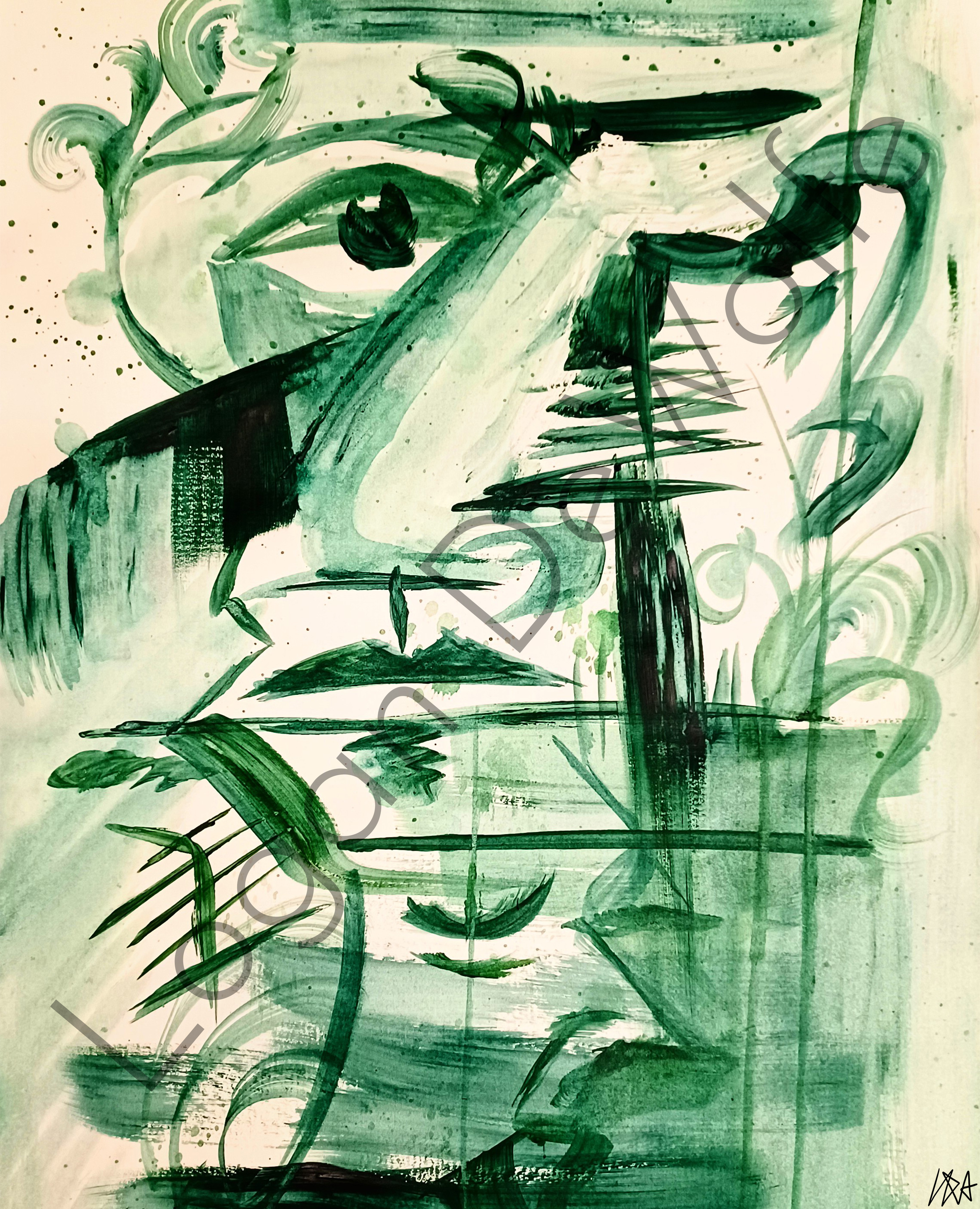 Lakeside Sunset And Man